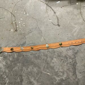 Chicos leather and fish motif belt- large